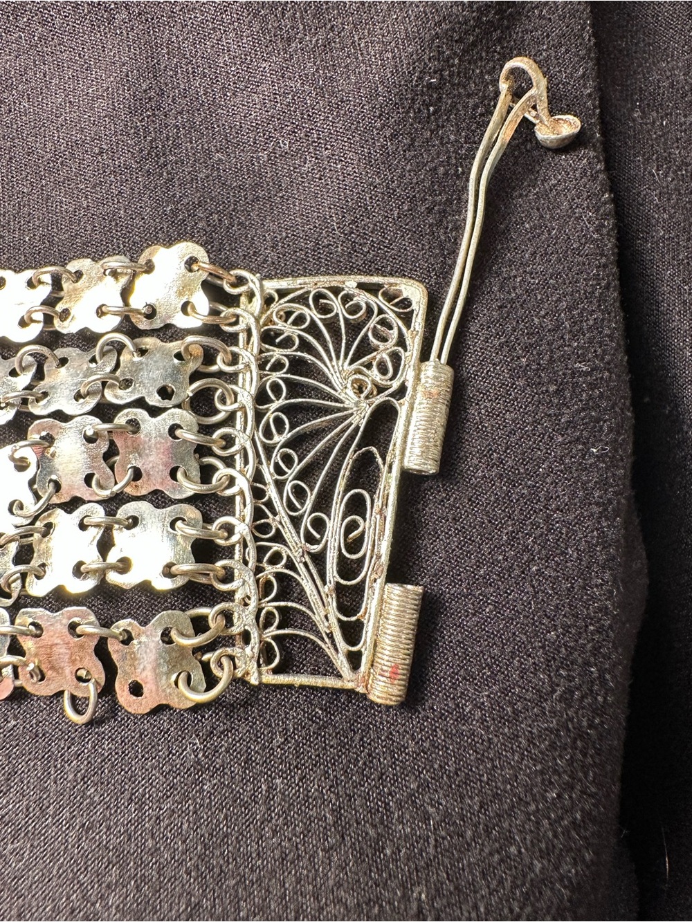 Egyptian Revival Silver Bracelet - Picture 4 of 5